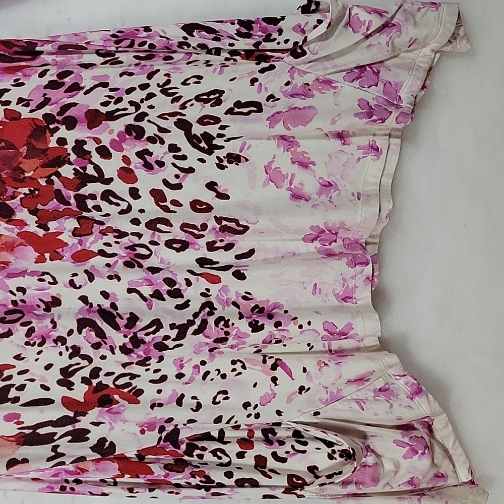 LOGO By Lori Goldstein Abstract Floral Long Tunic Size M - Picture 3 of 8
